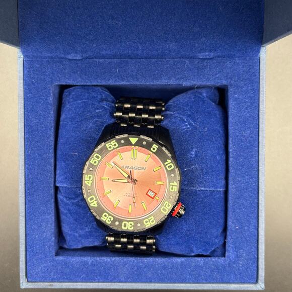 Aragon Sea Charger Pink Dial Automatic 44mm Men’s Watch Limited Edition 28/50 - Picture 5 of 17